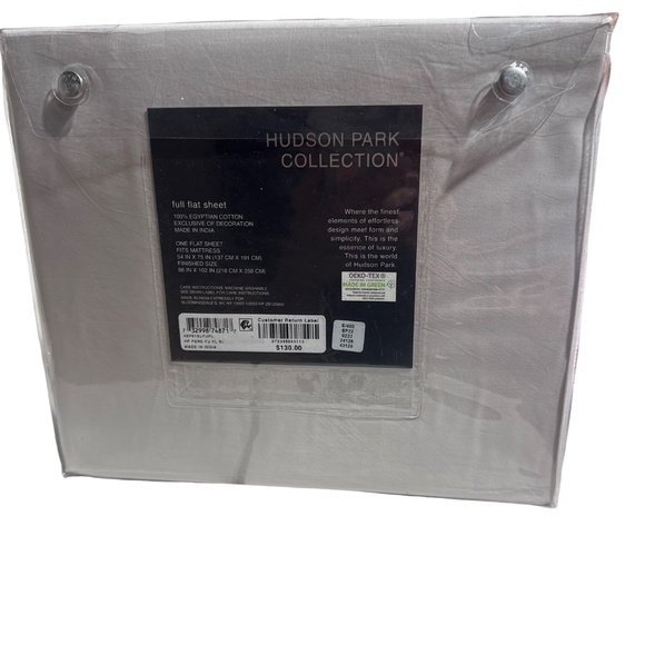 Hudson Park Collection Supima Cotton Silk Flat Sheet, QUEEN  - Exclusive NWT - Picture 2 of 2